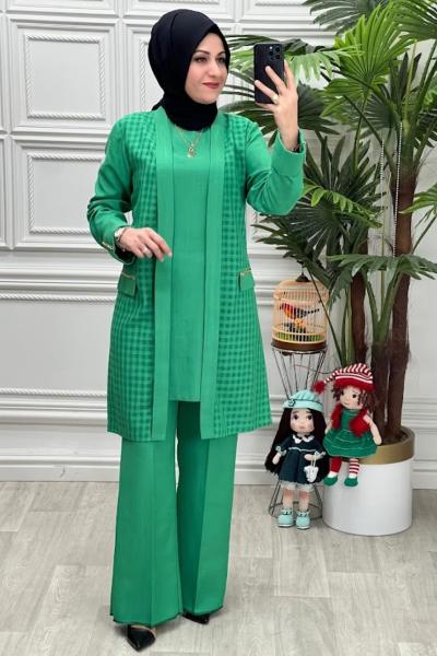 6128 Tunik Takım Yeşil