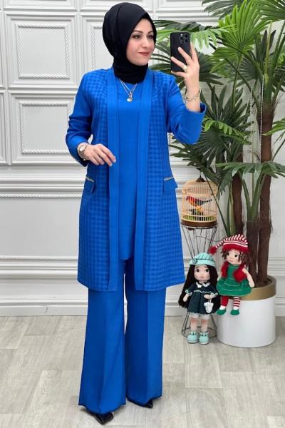 6128 Tunik Takım Saks Mavisi