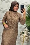 6132B Elbise Gold