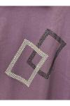 6157 Kare Taşlı Tunik Mor Mor