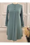 6173 Pilise Kol Tunik Mint Mint Yeşili
