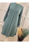 6173 Pilise Kol Tunik Mint Mint Yeşili