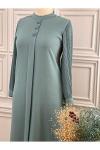 6173 Pilise Kol Tunik Mint Mint Yeşili
