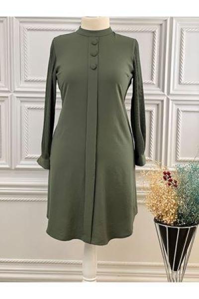 6173 Pilise Kol Tunik Haki Haki