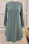 6173 Pilise Kol Tunik Mint Mint Yeşili