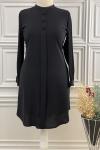 6173 Pilise Kol Tunik Siyah Siyah