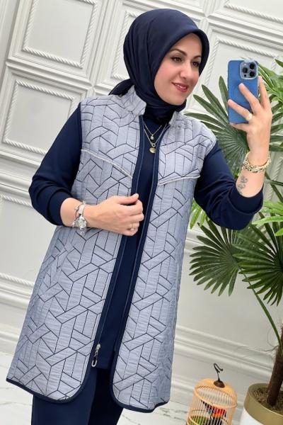 6176 Tunik Takım  Lacivert