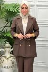 6194 Tunik Takım Kahverengi