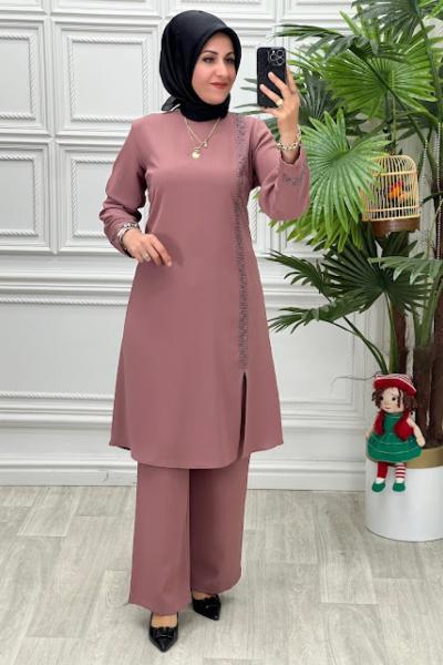 6198 Tunik Takım Gül