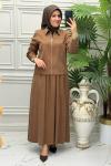 6199 Tunik Takım Camel