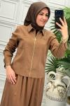 6199 Tunik Takım Camel