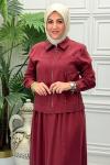 6199 Tunik Takım Bordo