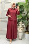 6199 Tunik Takım Bordo