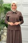 6199 Tunik Takım Kahverengi