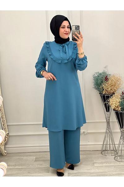 6204 Önü Fırfırlı Takım İndigo Diğer