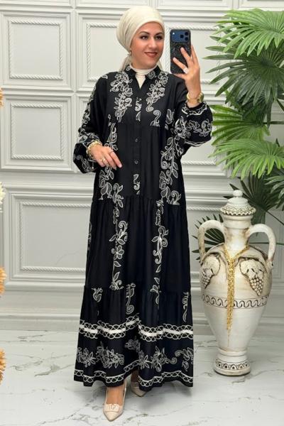6207 Elbise Siyah