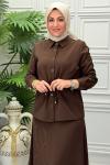 6219 Tunik Takım Kahverengi