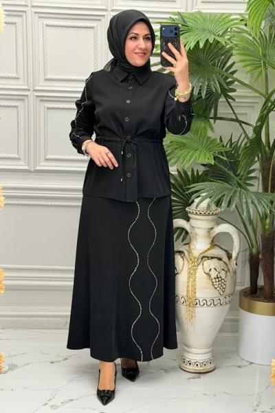 6219 Tunik Takım Siyah
