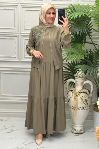 6226 Elbise Haki