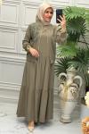 6226 Elbise Haki