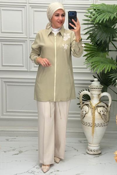 6254 Tunik Takım Yeşil