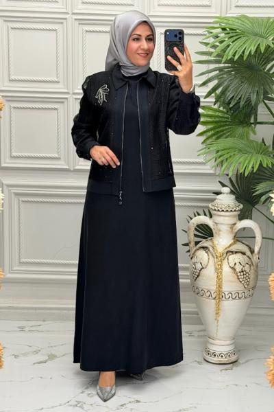 6256 Elbise Siyah