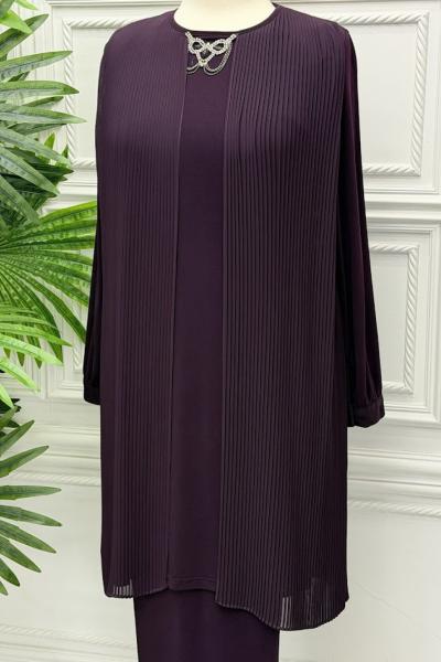 626 Tunik Takım  Mürdüm