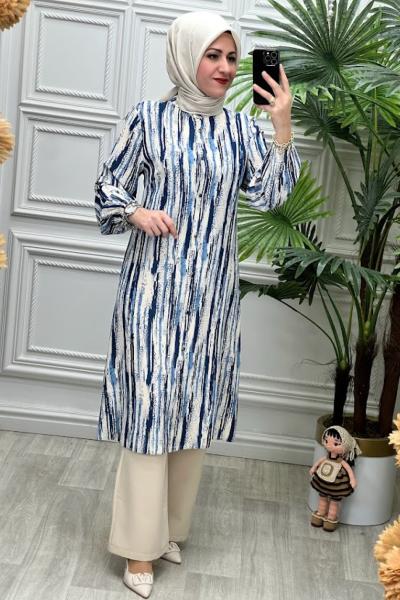 6274 Tunik Takım Mavi