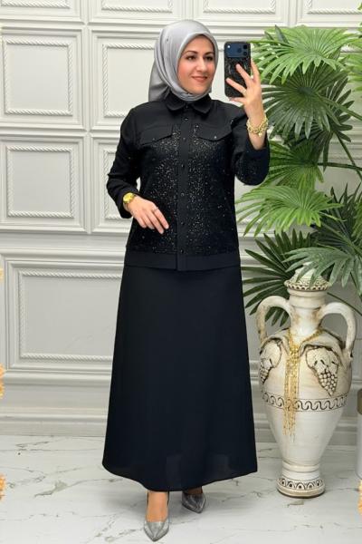 6275 Tunik Takım Siyah