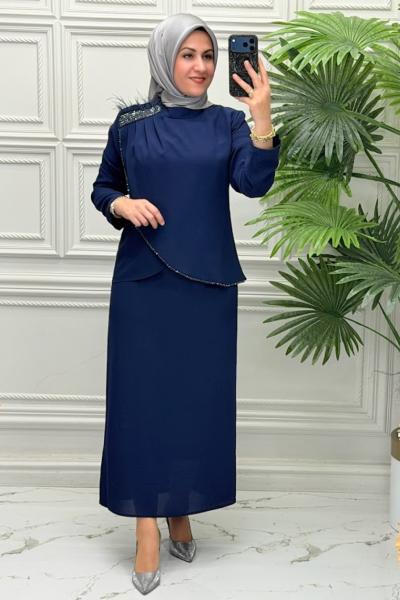 6284 Tunik Takım  Lacivert