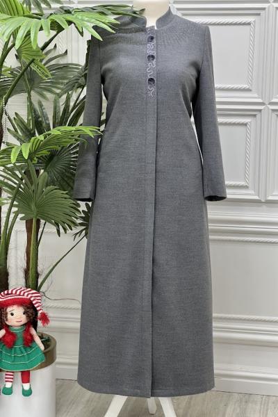 7023 Kaşmir Pardesü Gri