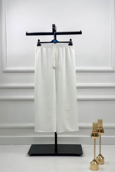 7038 Ayrobin Pantolon Beyaz Beyaz