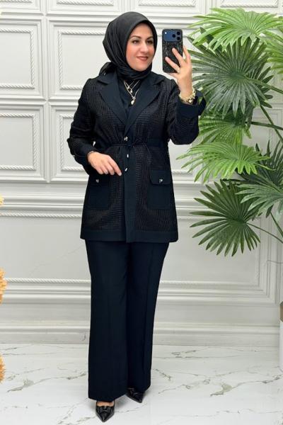 7039 Tunik Takım  Siyah