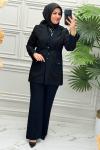 7039 Tunik Takım  Siyah
