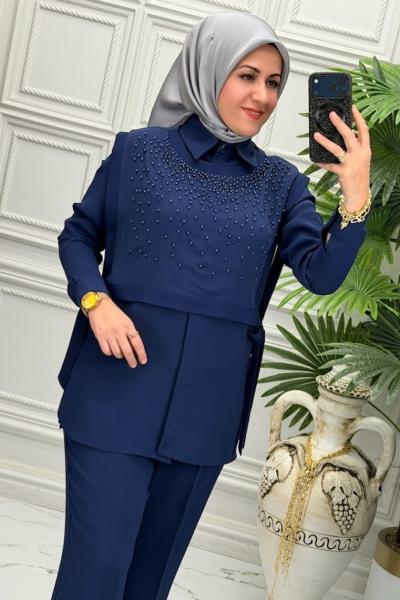 7040 Tunik Takım Lacivert