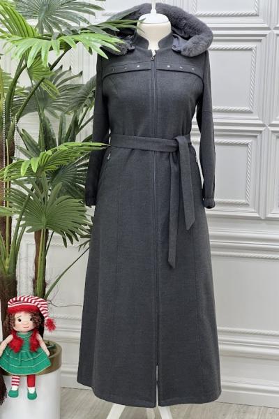 7042 Kaşmir Pardesü Füme