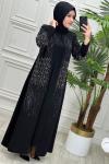7138 Mehlika Elbise Siyah