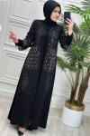 7138 Mehlika Elbise Siyah