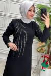 7142 Elbise Siyah