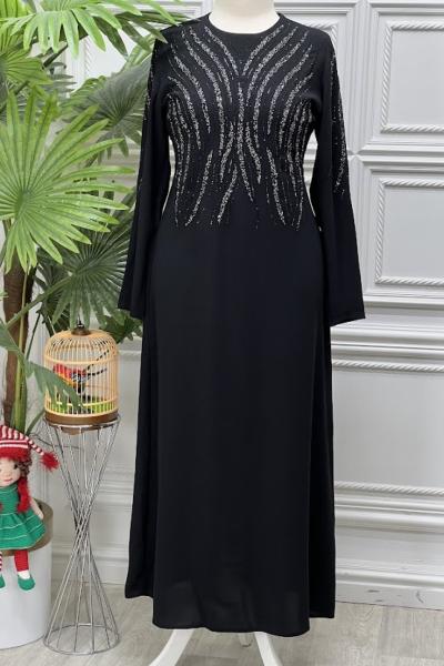 7144 Elbise Siyah