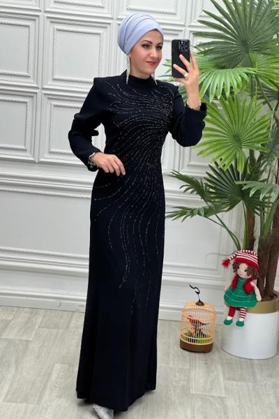 7158 Elbise Siyah