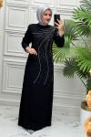 7169 Elbise  Siyah