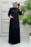 7169 Elbise  Siyah