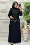 7184 Elbise Siyah