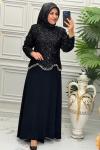 7184 Elbise Siyah
