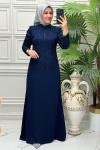 7223 Elbise Lacivert