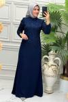 7223 Elbise Lacivert
