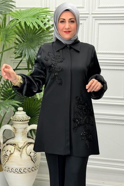 7301 Tunik Takım Siyah