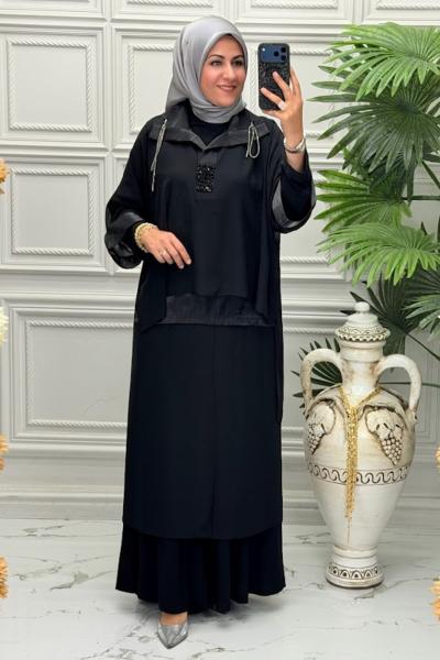 7350B Tunik Takım Siyah