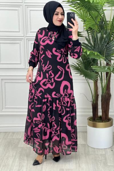 7898 Kuzey Elbise Pembe